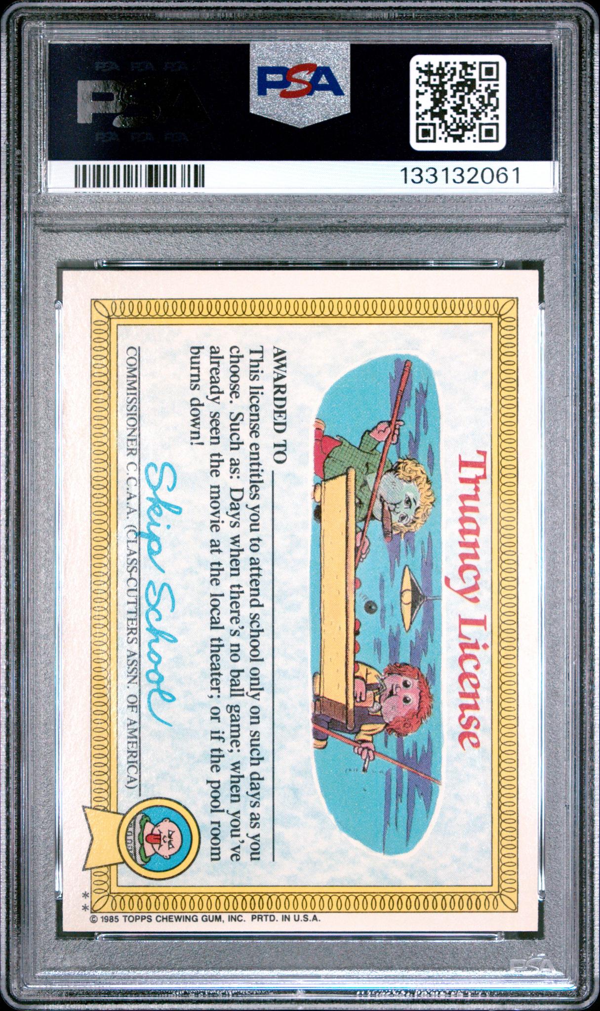 1985 Garbage Pail Kids Fat Matt #26B PSA 8 133132061