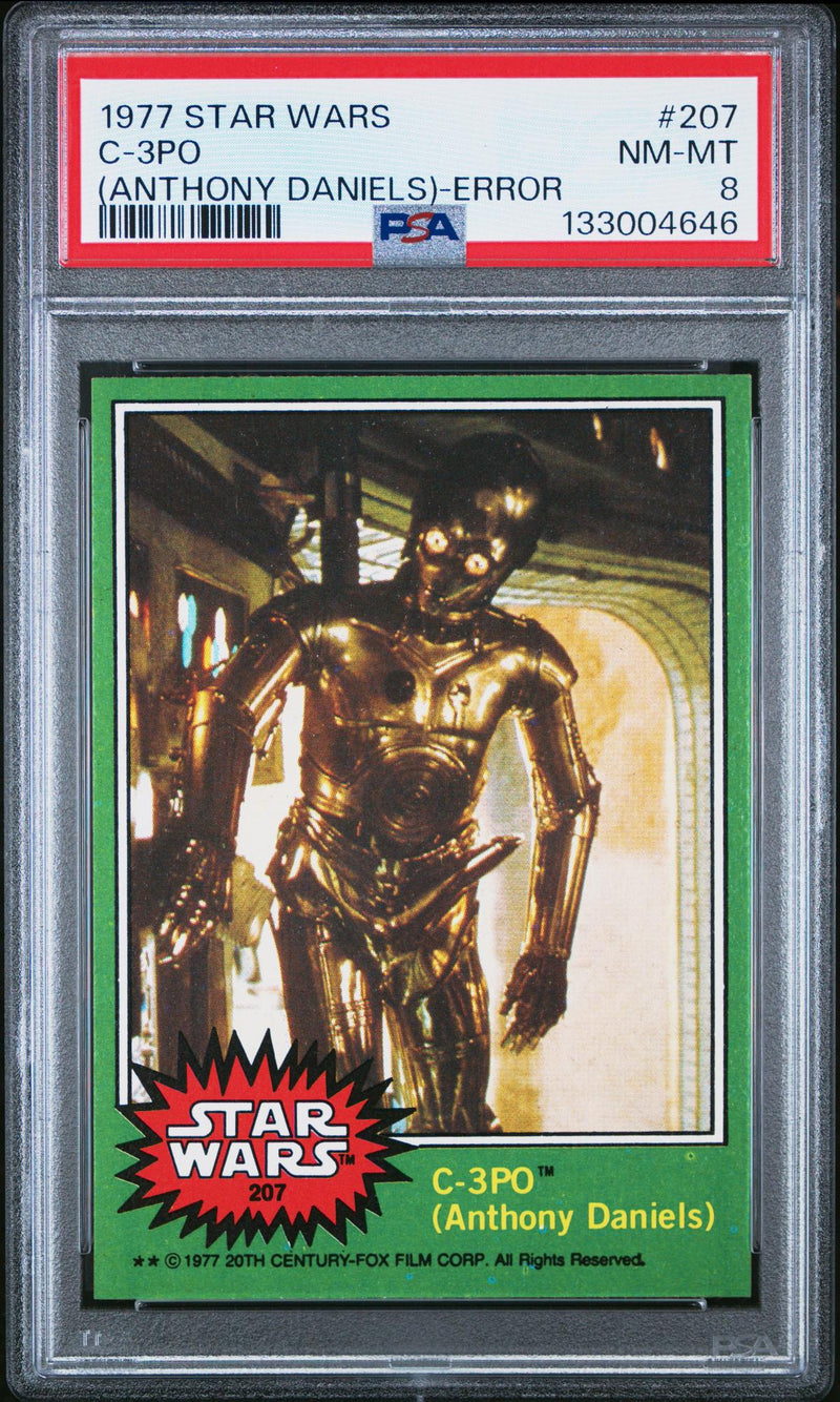 1977 Star Wars C-3PO (Anthony Daniels) Error #207 PSA 8