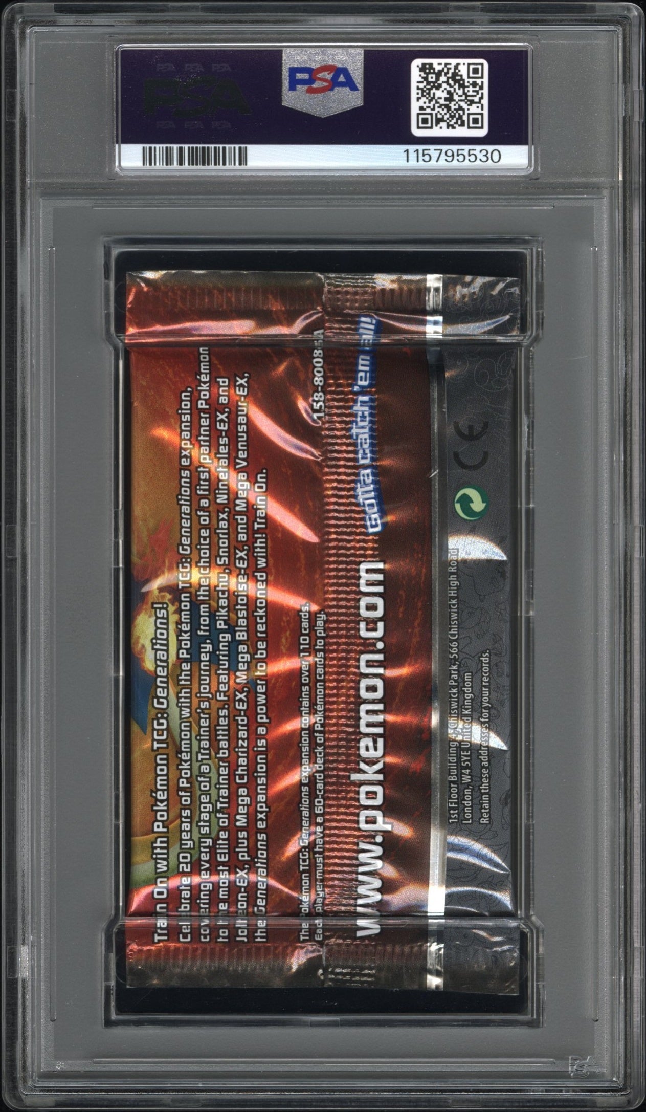 2016 Pokemon Usa, Inc. Generations Foil Pack Charizard Foil Pack PSA 10