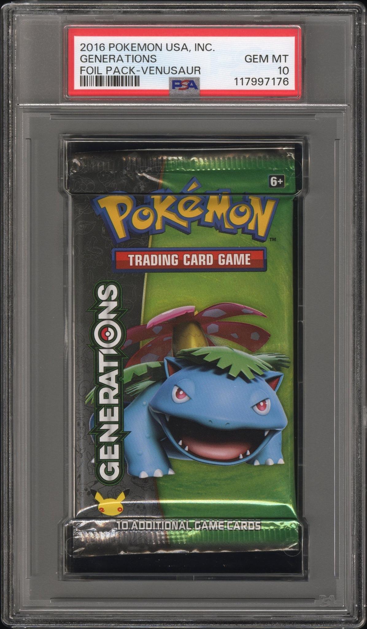 2016 Pokemon Usa, Inc. Generations Foil Pack Venusaur Foil Pack PSA 10