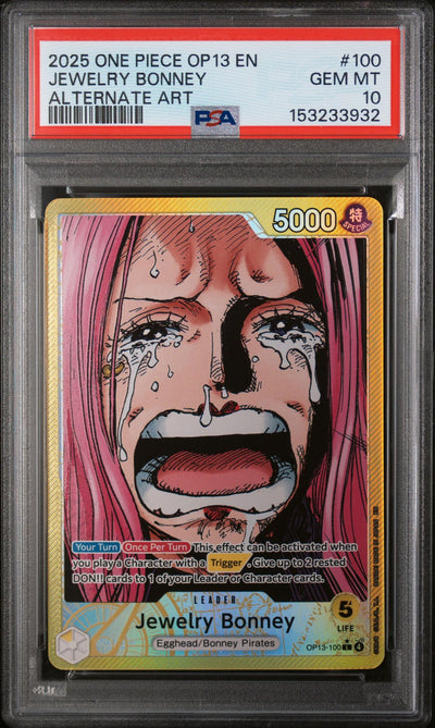 2025 One Piece Carrying On His Will Alternate Art Jewelry Bonney #OP13100 PSA 10
