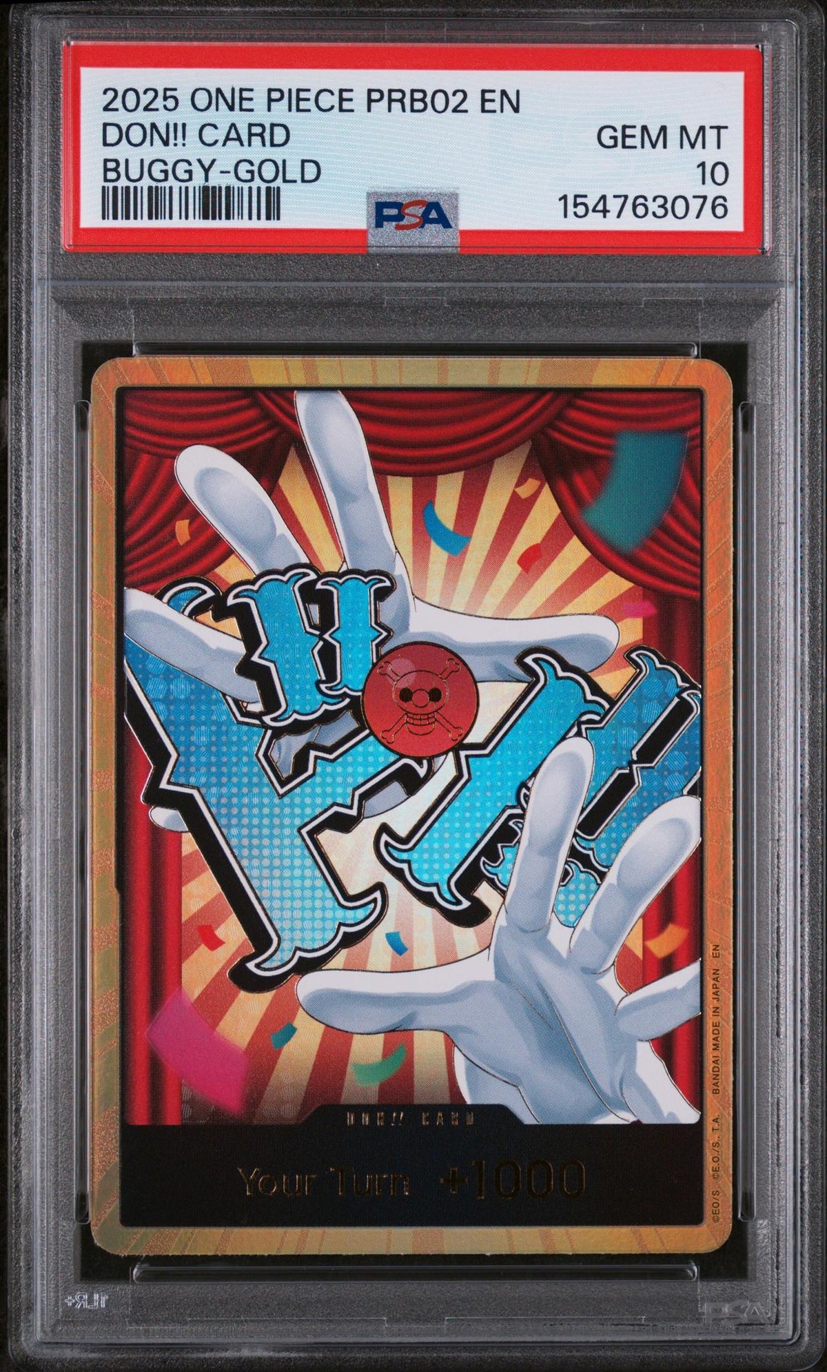 2025 One Piece PRB02 Buggy-Gold PSA 10