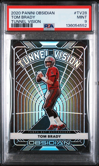 2020 Panini Obsidian Tunnel Vision Tom Brady #TV28 /35 PSA 9