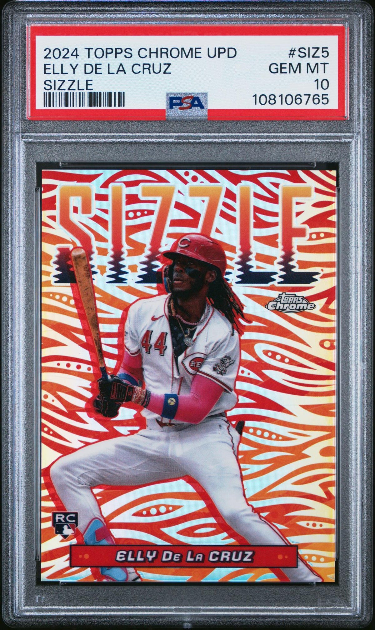 2024 Topps Chrome Update Sizzle Elly De La Cruz #SIZ5 PSA 10