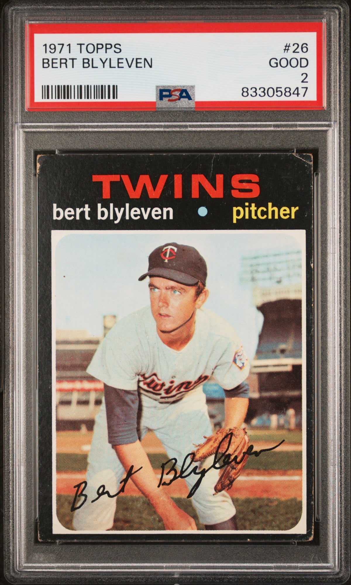 1971 Topps Bert Blyleven #26 PSA 2