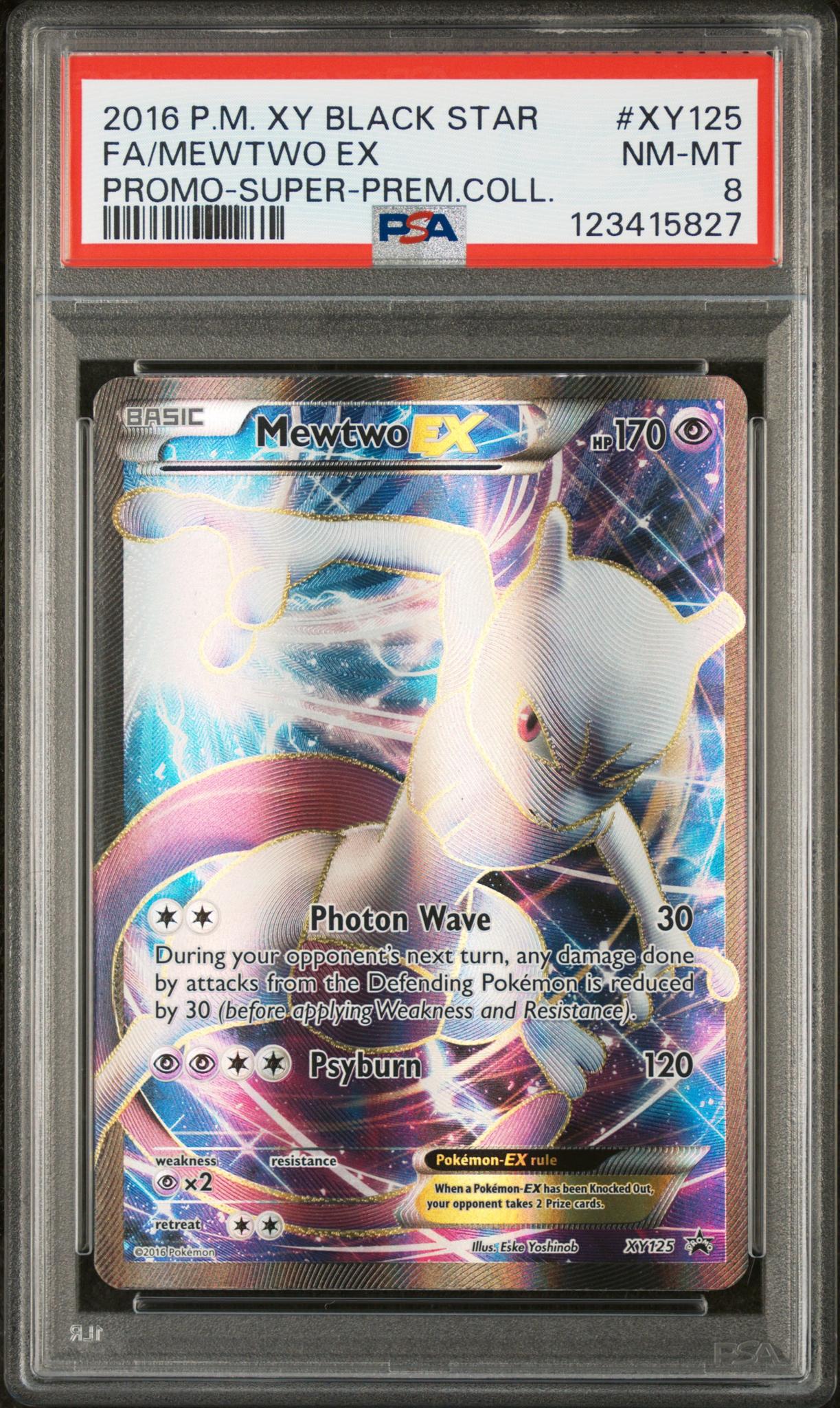 2014 Pokemon XY Promo Mewtwo Ex #XY125 PSA 8