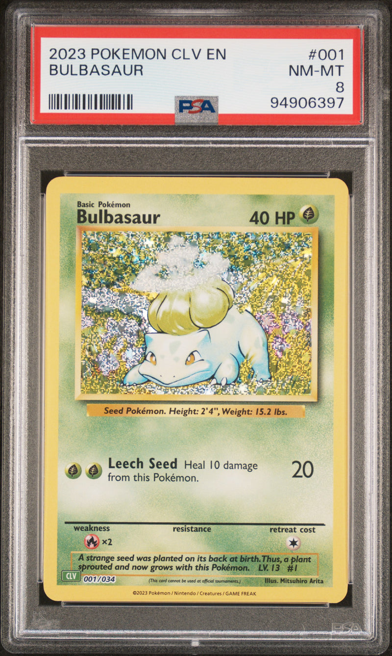 2023 Pokemon Classic Venusaur and Lugia Ex Deck Japanese Bulbasaur #1 PSA 8