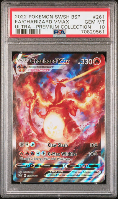 Pokémon SWSH BSP Charizard VMAX #261 PSA 10