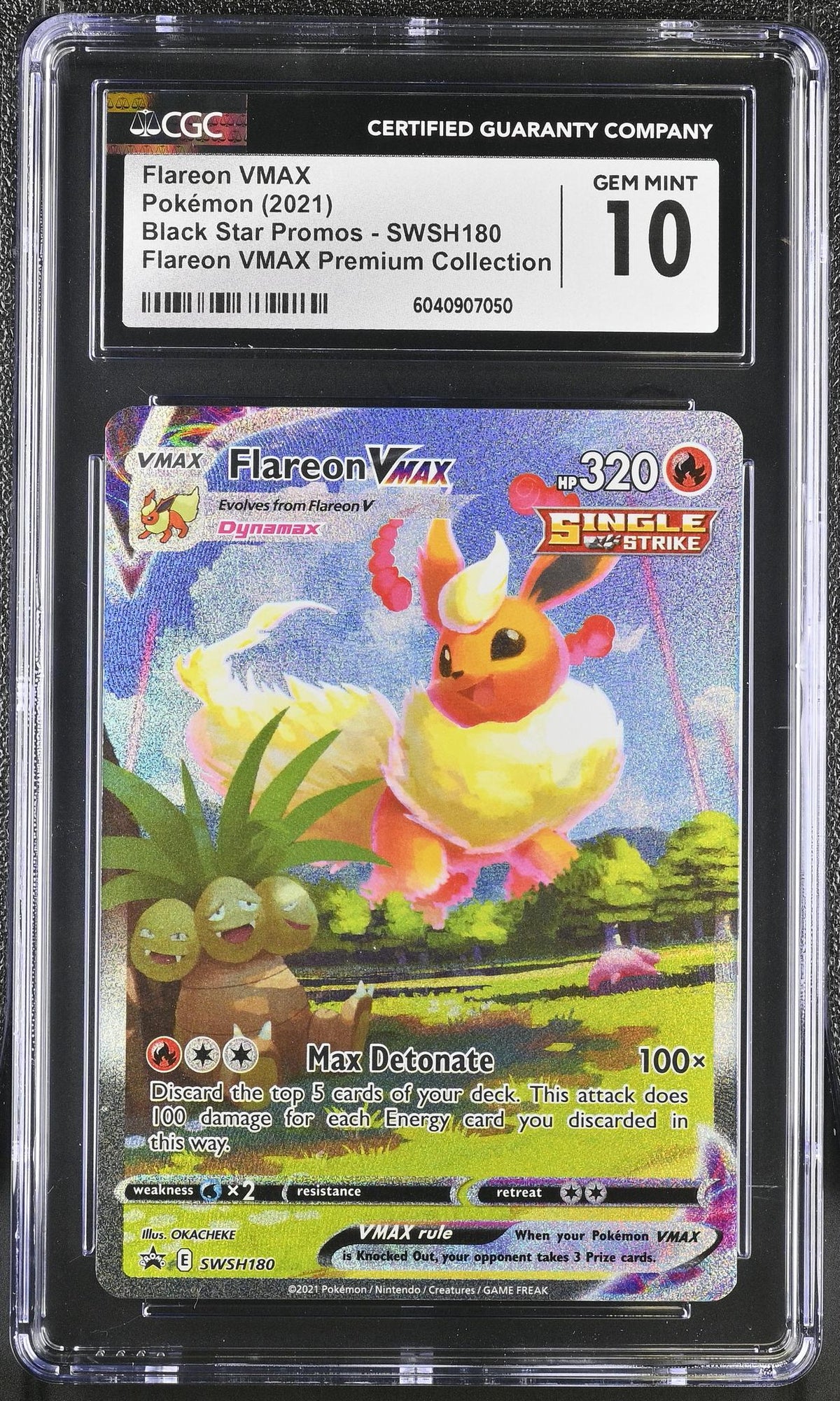 2021 Black Star Promos # Flareon VMAX Flareon VMAX Premium Collection CGC 10