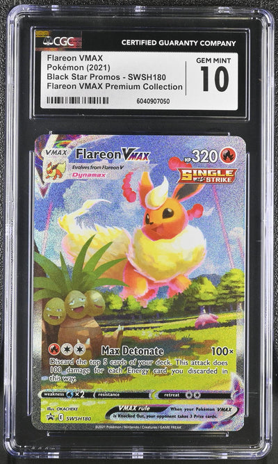 Pokémon Black Star Promos Flareon VMAX #SWSH180 CGC 10