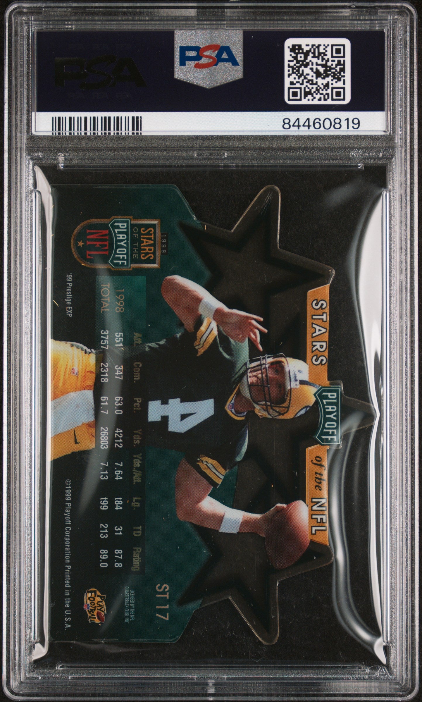 1999 Playoff Prestige Stars of the NFL Stars of the NFL Brett Favre #ST17 PSA 7