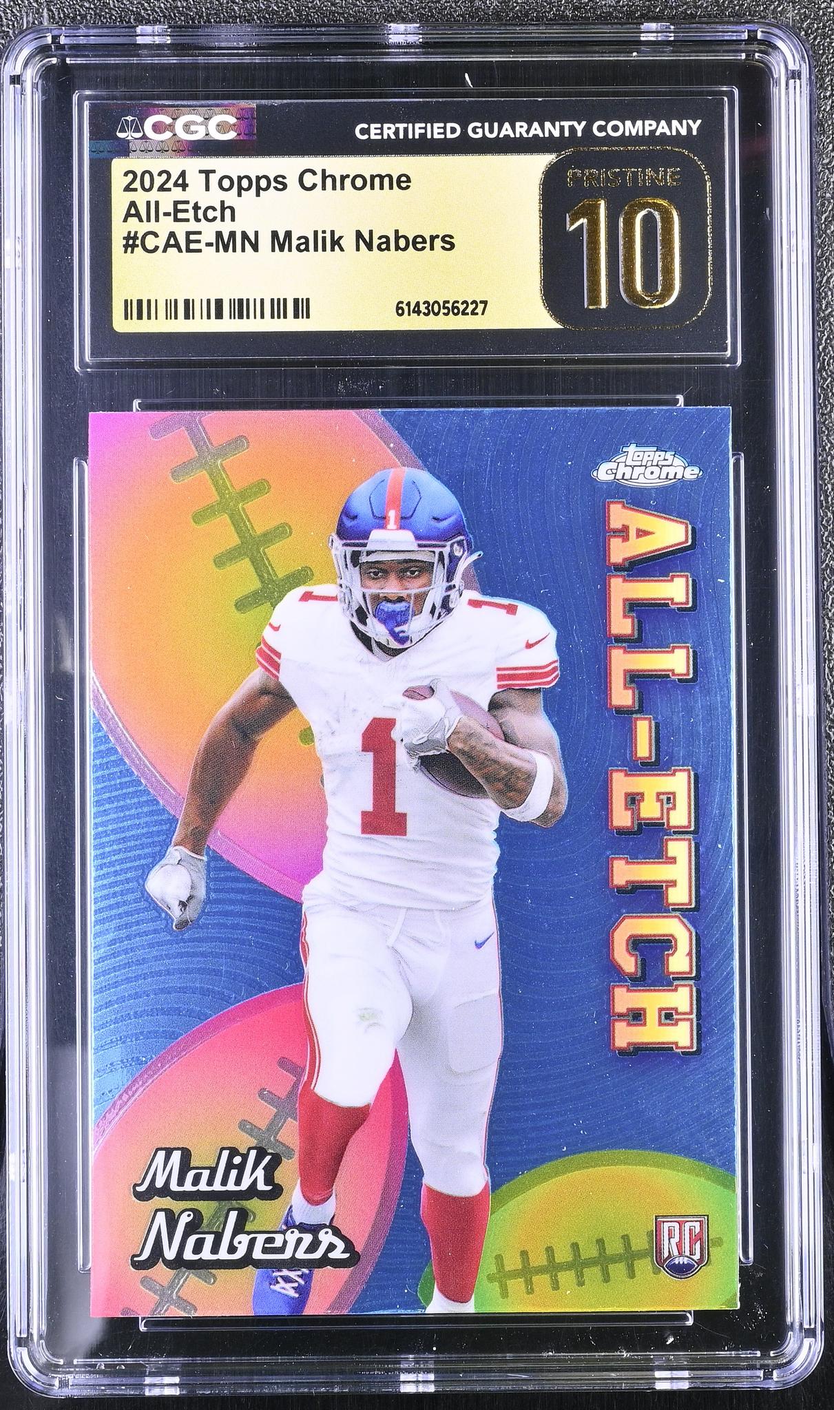 2024 Topps Chrome #CAE-MN Malik Nabers All-Etch CGC 10