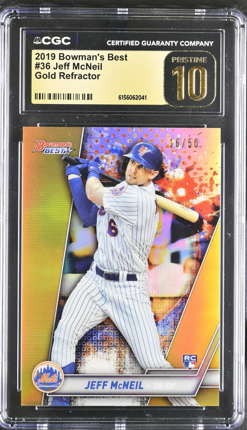 2019 Bowman's Best #36 Jeff McNeil /50 CGC 10