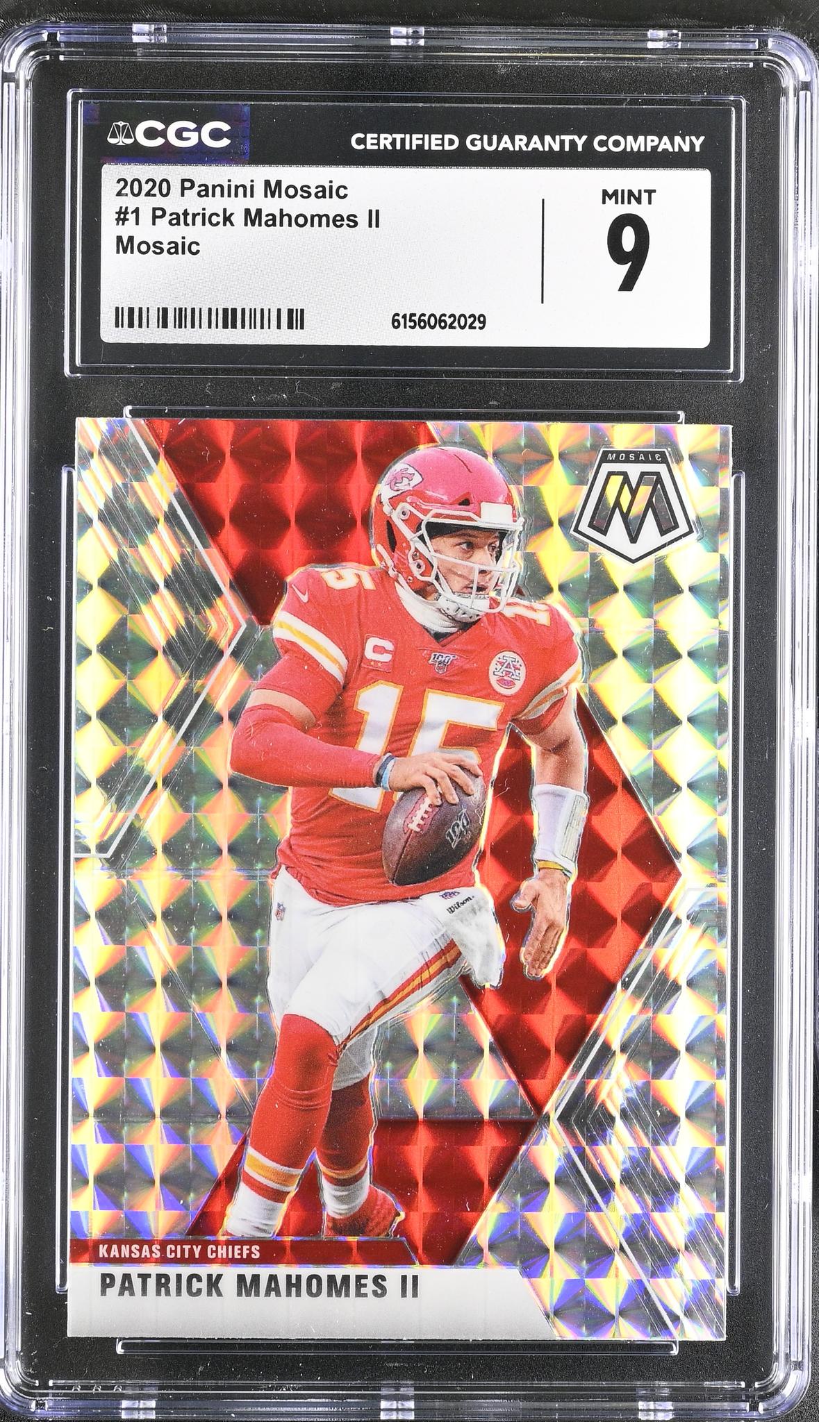 2020 Mosaic #1 Patrick Mahomes II Prizm CGC 9
