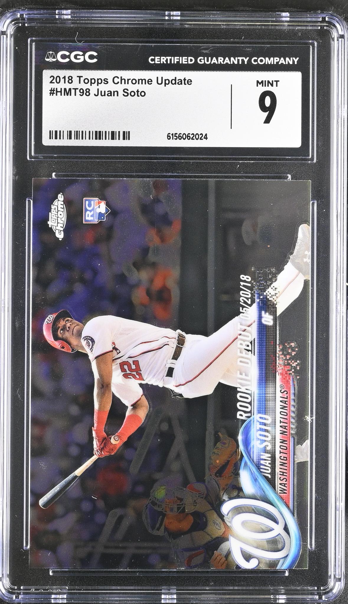 2018 Topps Chrome #HMT98 Juan Soto Update Series CGC 9