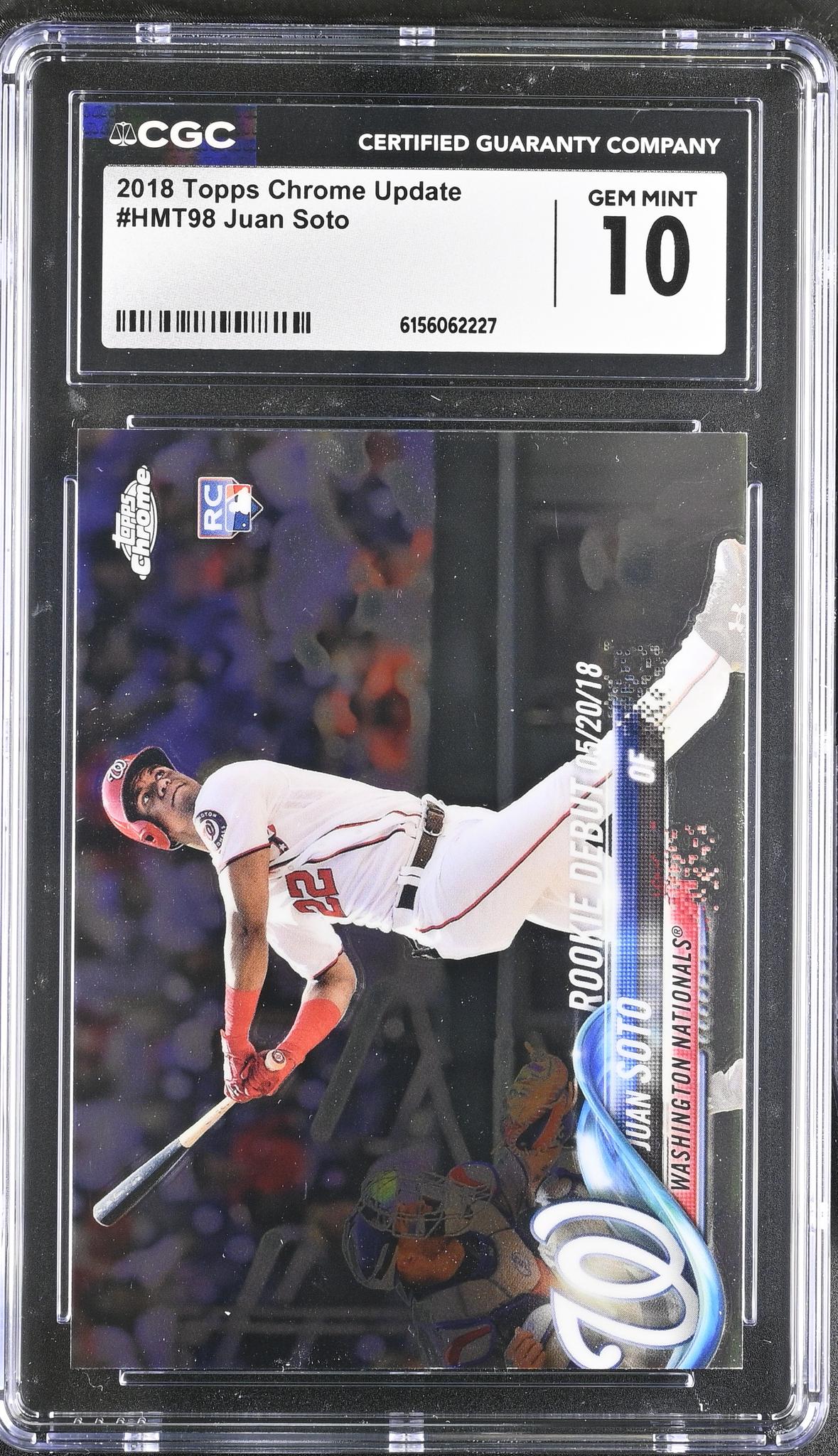 2018 Topps Chrome #HMT98 Juan Soto Update Series CGC 10