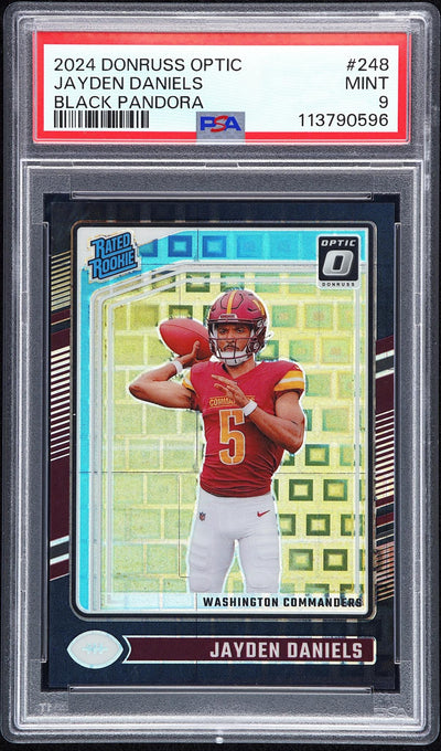 2024 Donruss Optic Jayden Daniels #248 Black Pandora /25 PSA 9