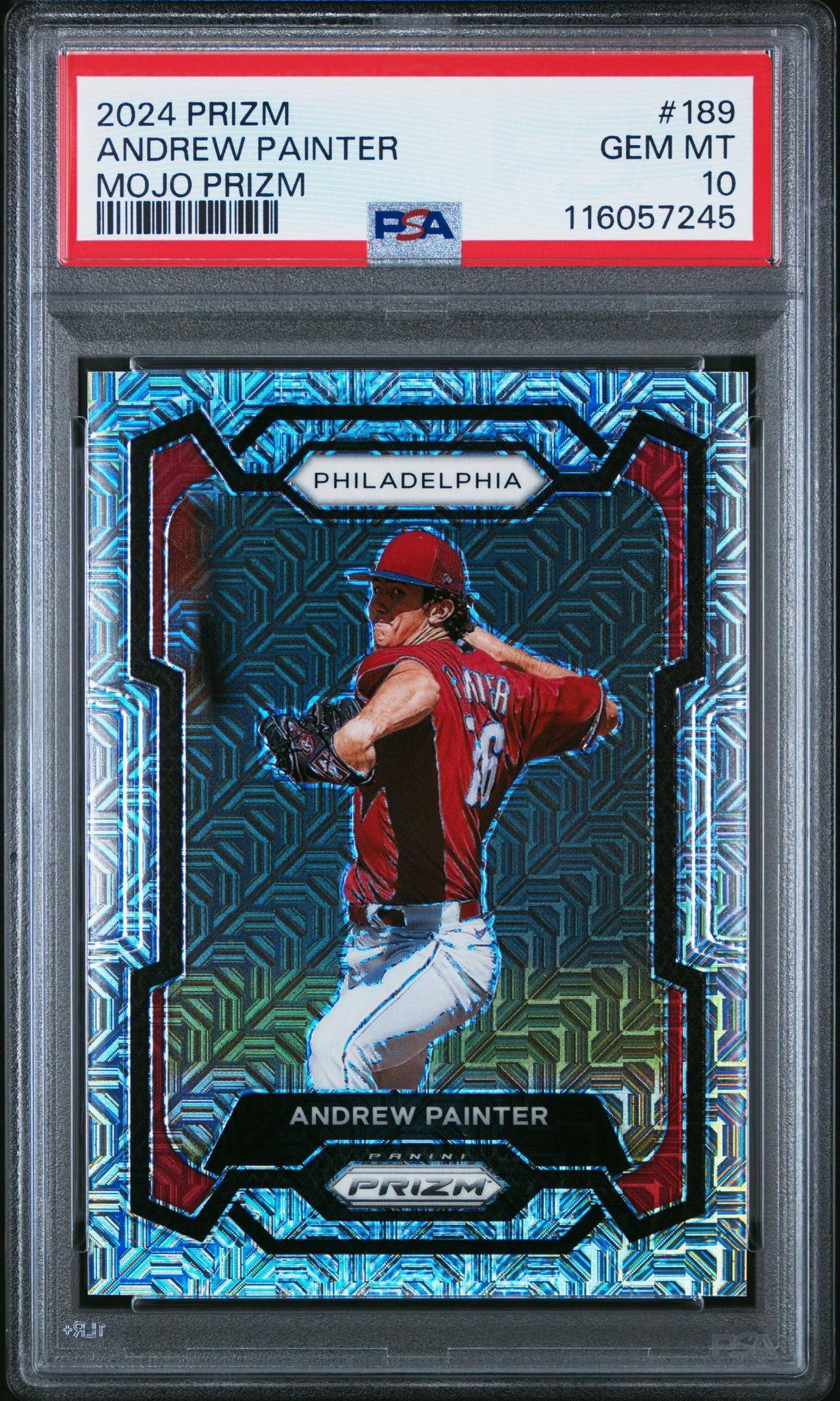 2024 Panini Prizm Mojo Prizm Andrew Painter #189 /25 PSA 10