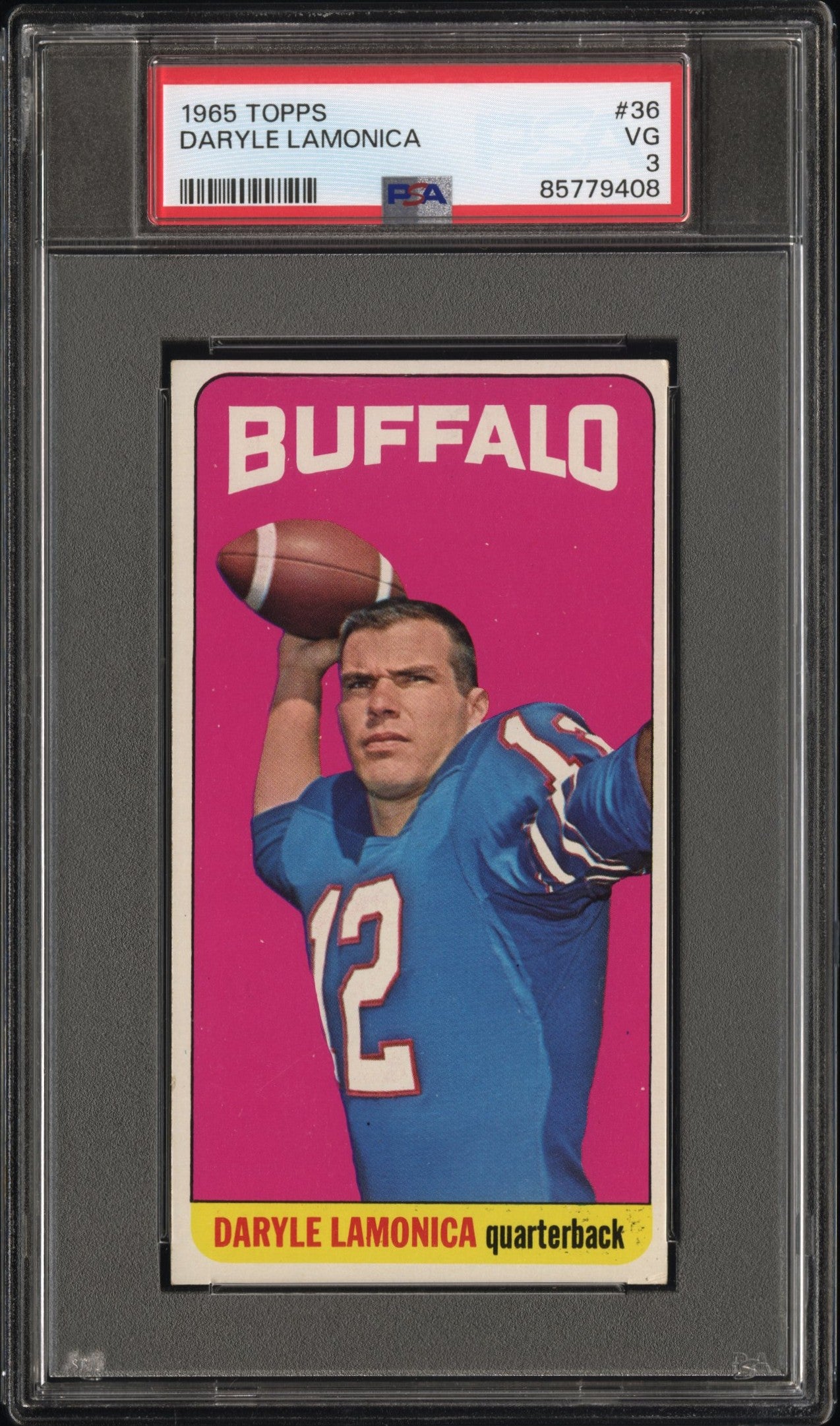 1965 Topps Daryle Lamonica #36 PSA 3