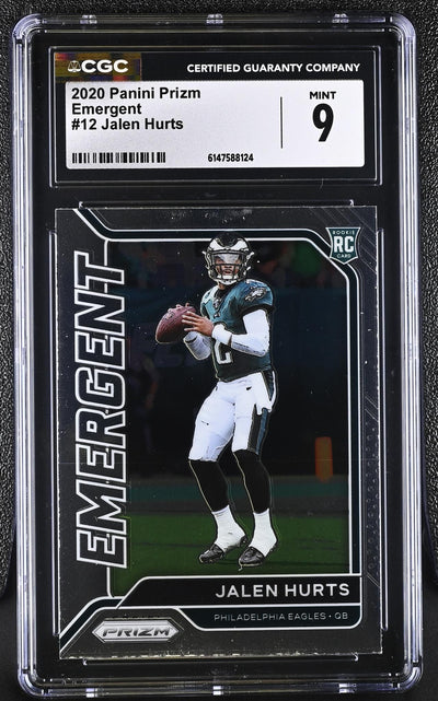 2020 Panini Prizm Emergent Jalen Hurts #12 CGC 9