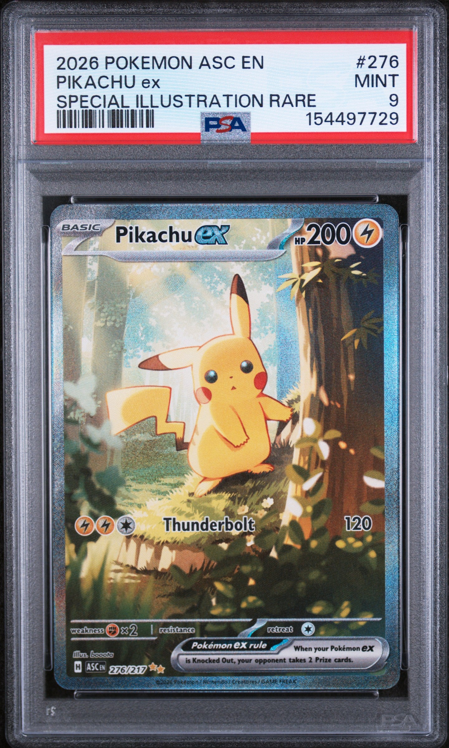 2026 Pokemon Mega Evolution Ascended Heroes Special Illustration Rare Pikachu Ex #276 PSA 9