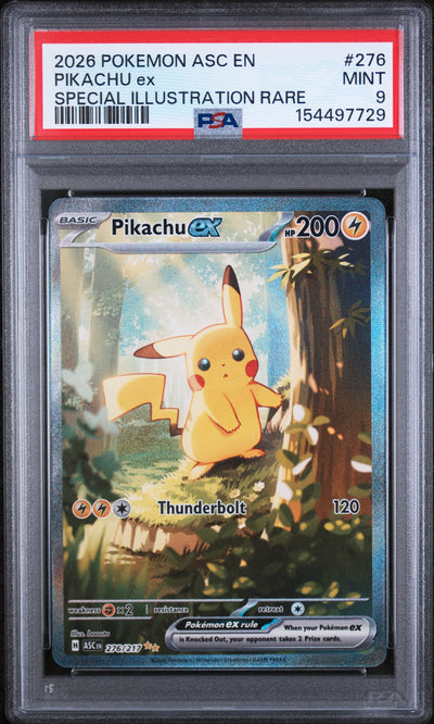2026 Pokemon Mega Evolution Ascended Heroes Special Illustration Rare Pikachu Ex #276 PSA 9