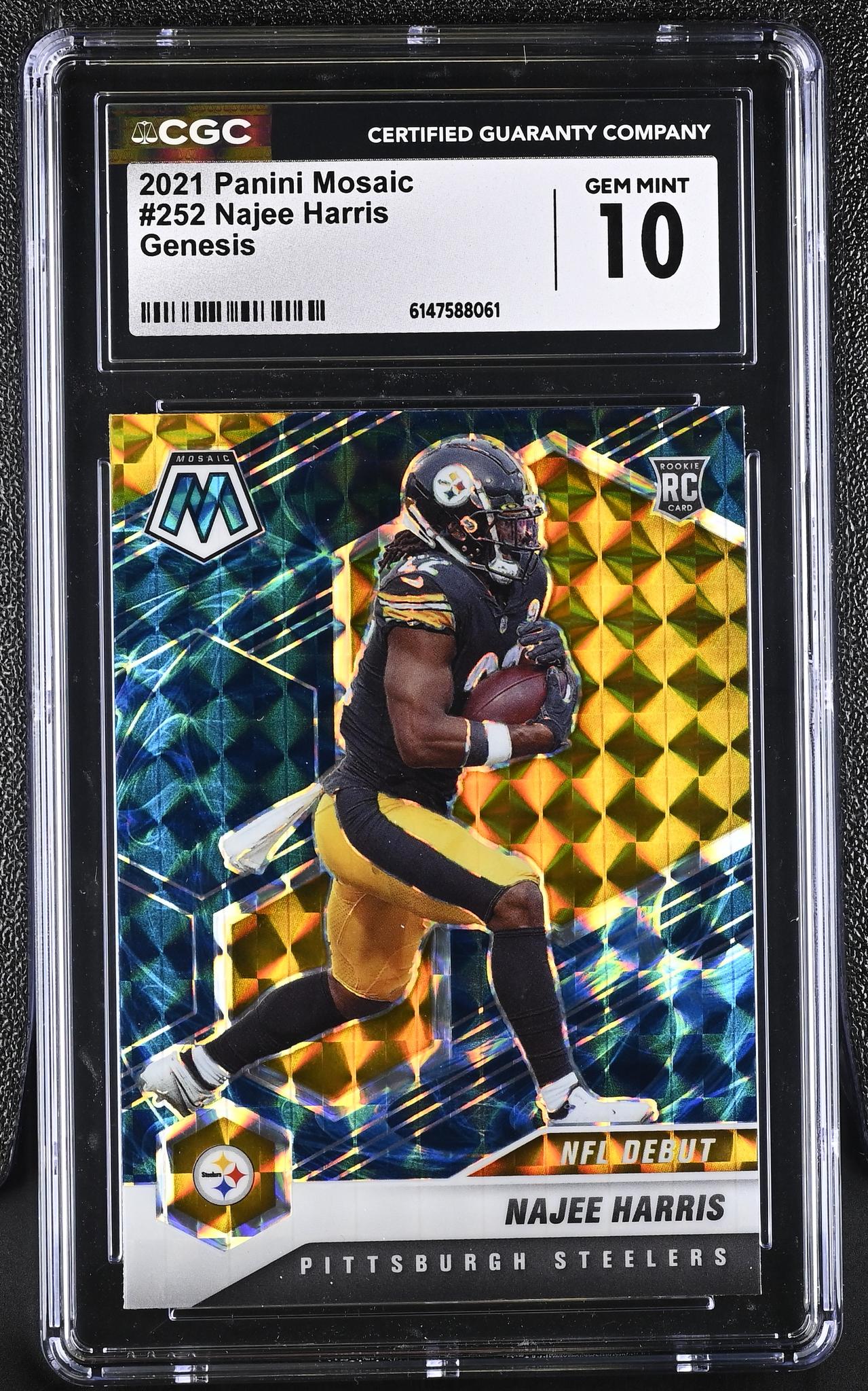 2021 Mosaic #252 Najee Harris Genesis CGC 10