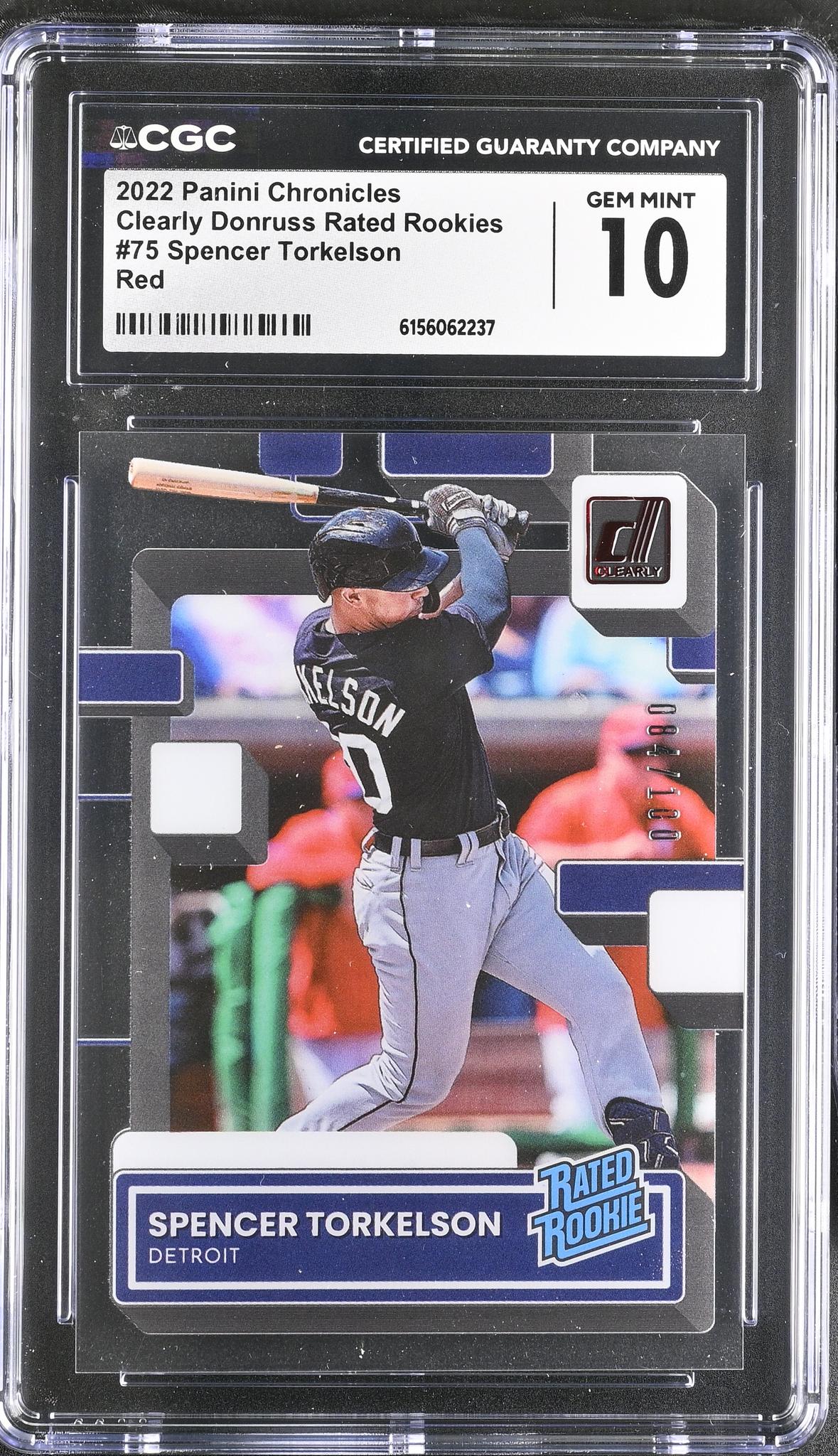 2022 Clearly Donruss #75 Spencer Torkelson Rated Rookies /100 CGC 10