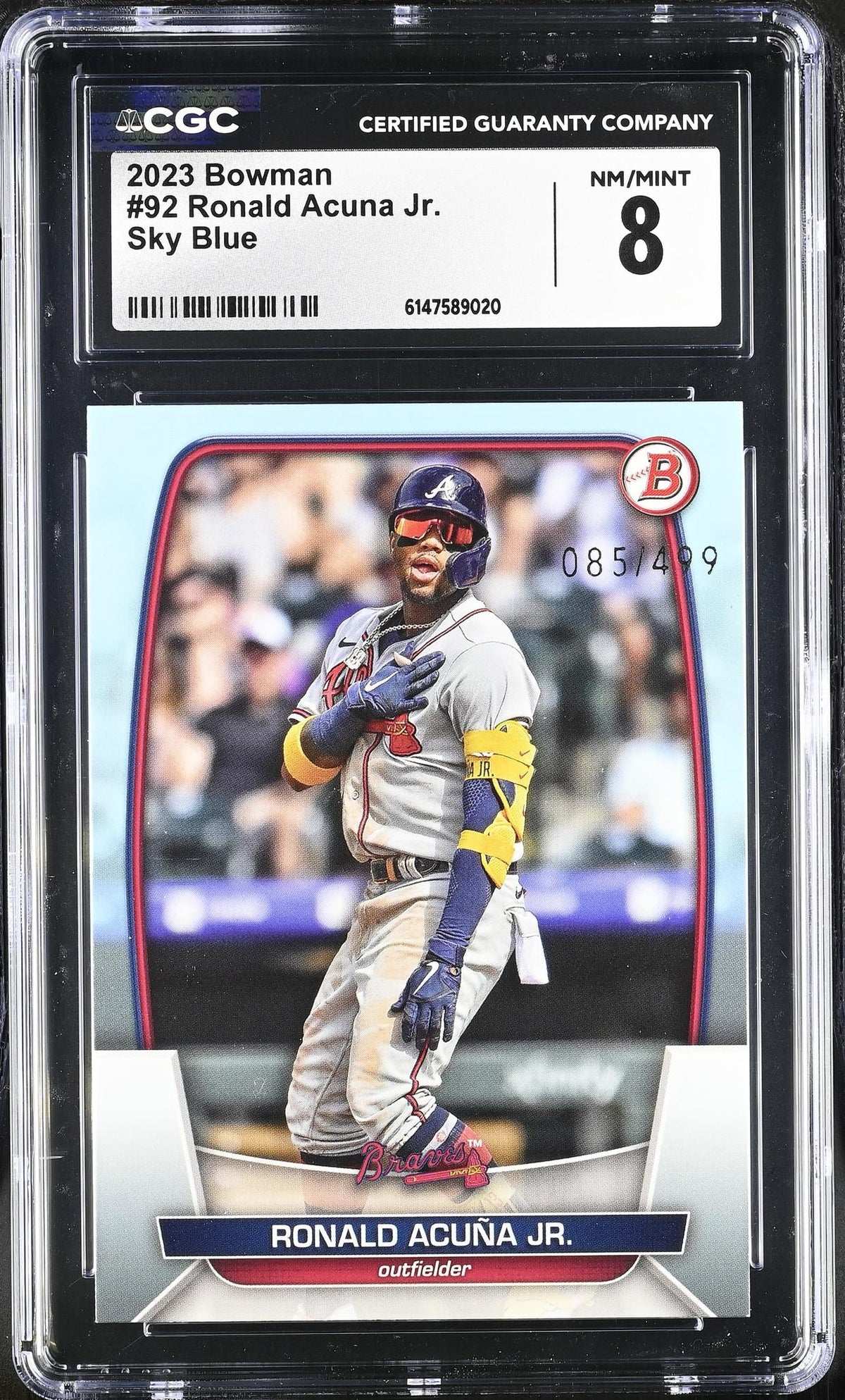 2023 Bowman #92 Ronald Acuna Jr. /499 CGC 8