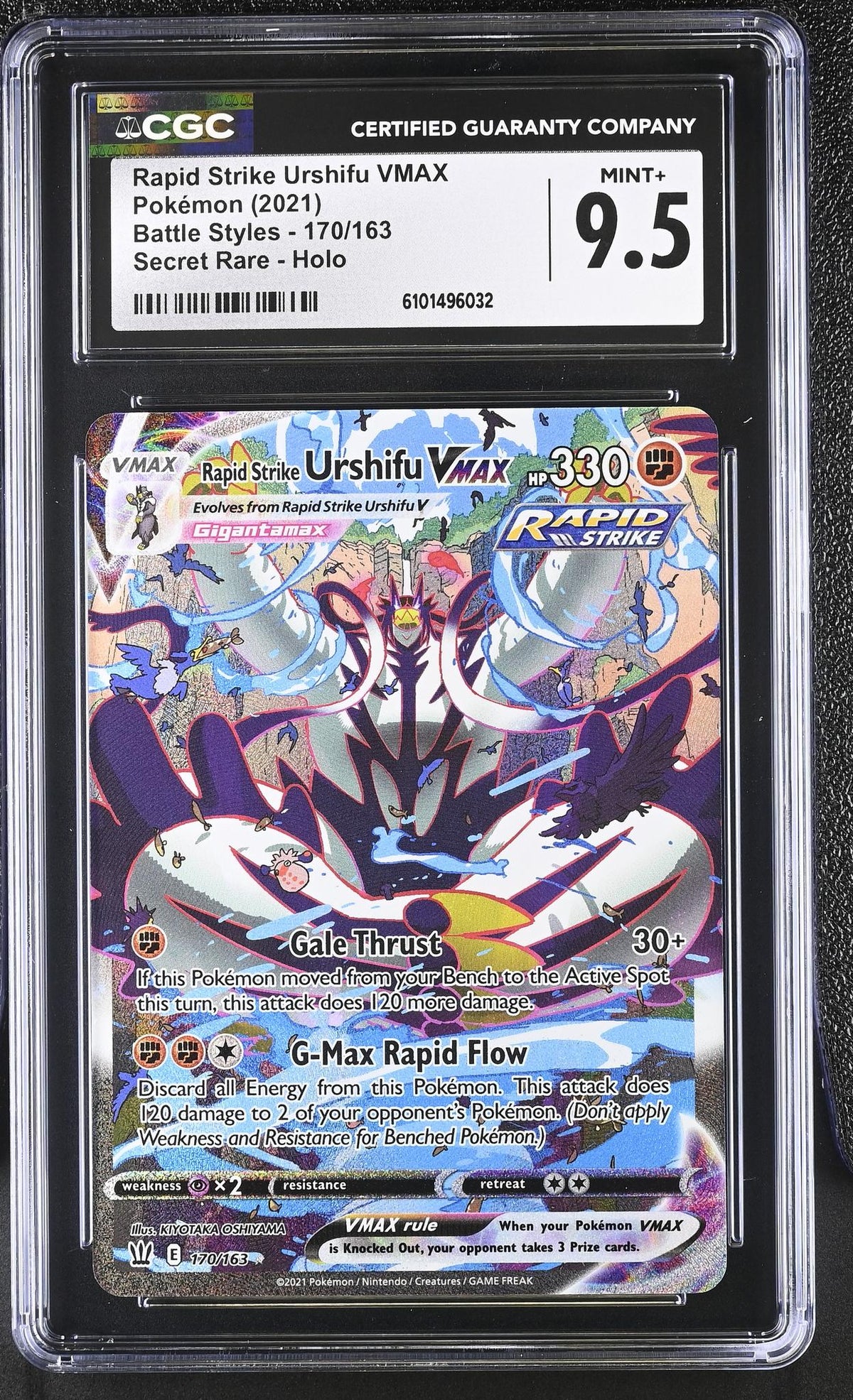 2021 Battle Styles #170/163 Urshifu Secret Rare CGC 9.5