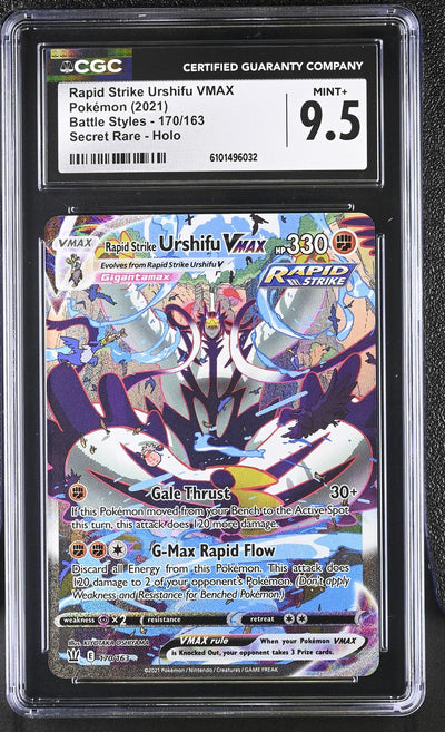 Pokémon Battle Styles Rapid Strike Urshifu VMAX #170/163 Secret Rare CGC 9.5