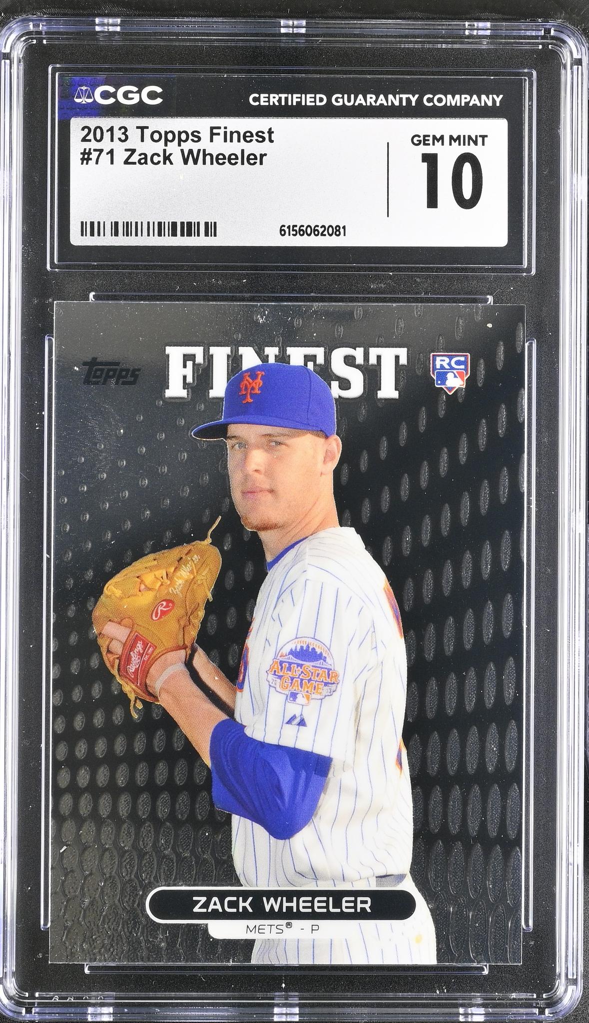 2013 Finest #71 Zack Wheeler Finest 2012 Minor League Performance CGC 10