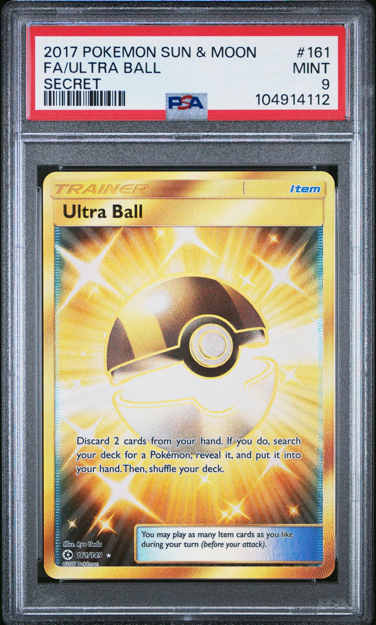 2017 Pokemon Sun and Moon Ultra Ball #161 PSA 9
