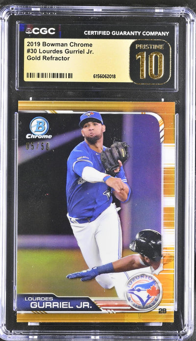 2019 Bowman Chrome Lourdes Gurriel Jr. #30 Gold Refractor /50 CGC 10