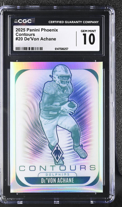 2025 Panini Phoenix Contours De'Von Achane #20 CGC 10