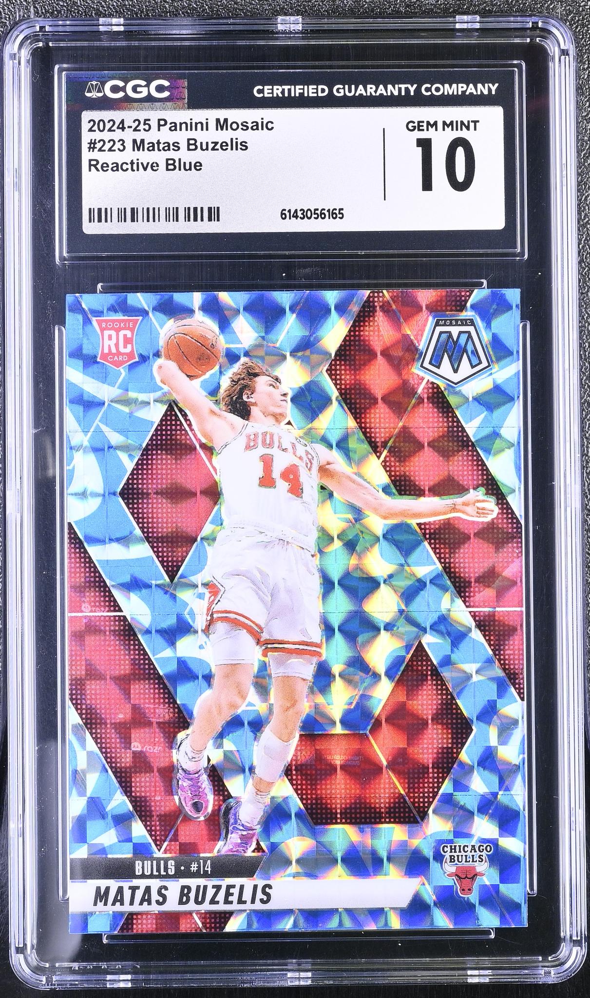 2024 Mosaic #223 Matas Buzelis Reactive Blue CGC 10