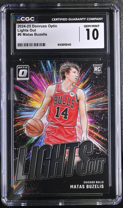 2024-25 Donruss Optic Lights Out Matas Buzelis #6 CGC 10