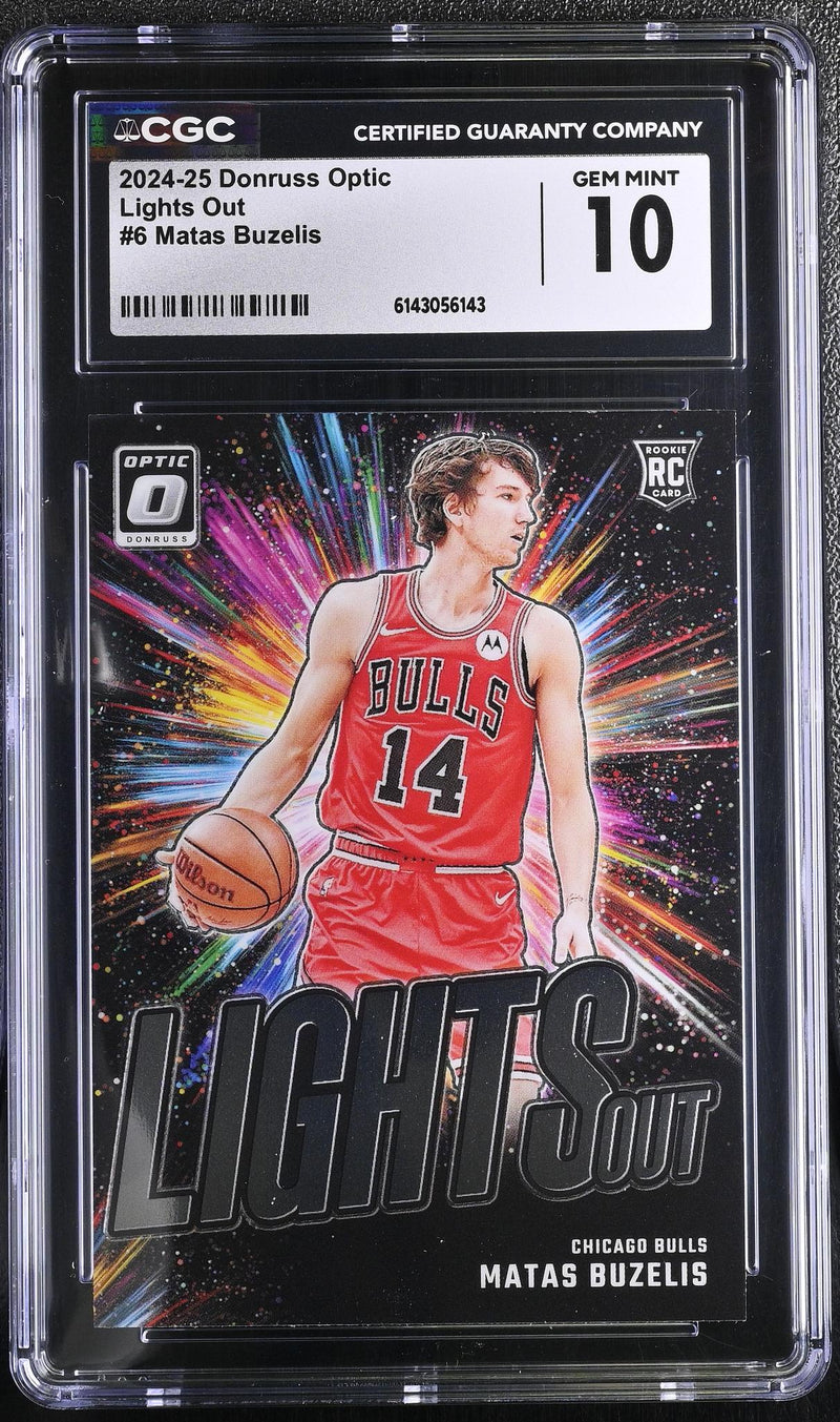 2024-25 Donruss Optic Lights Out Matas Buzelis #6 CGC 10