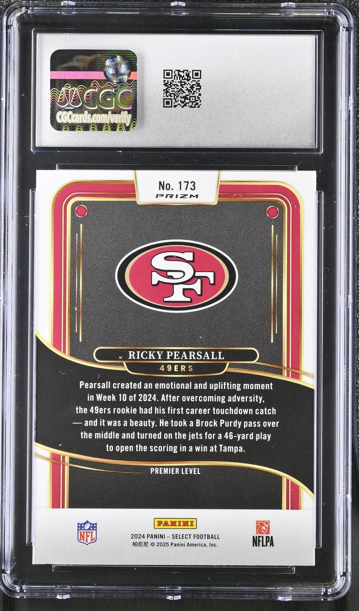2024 Select #173 Ricky Pearsall Red & Blue Shock CGC 9.5