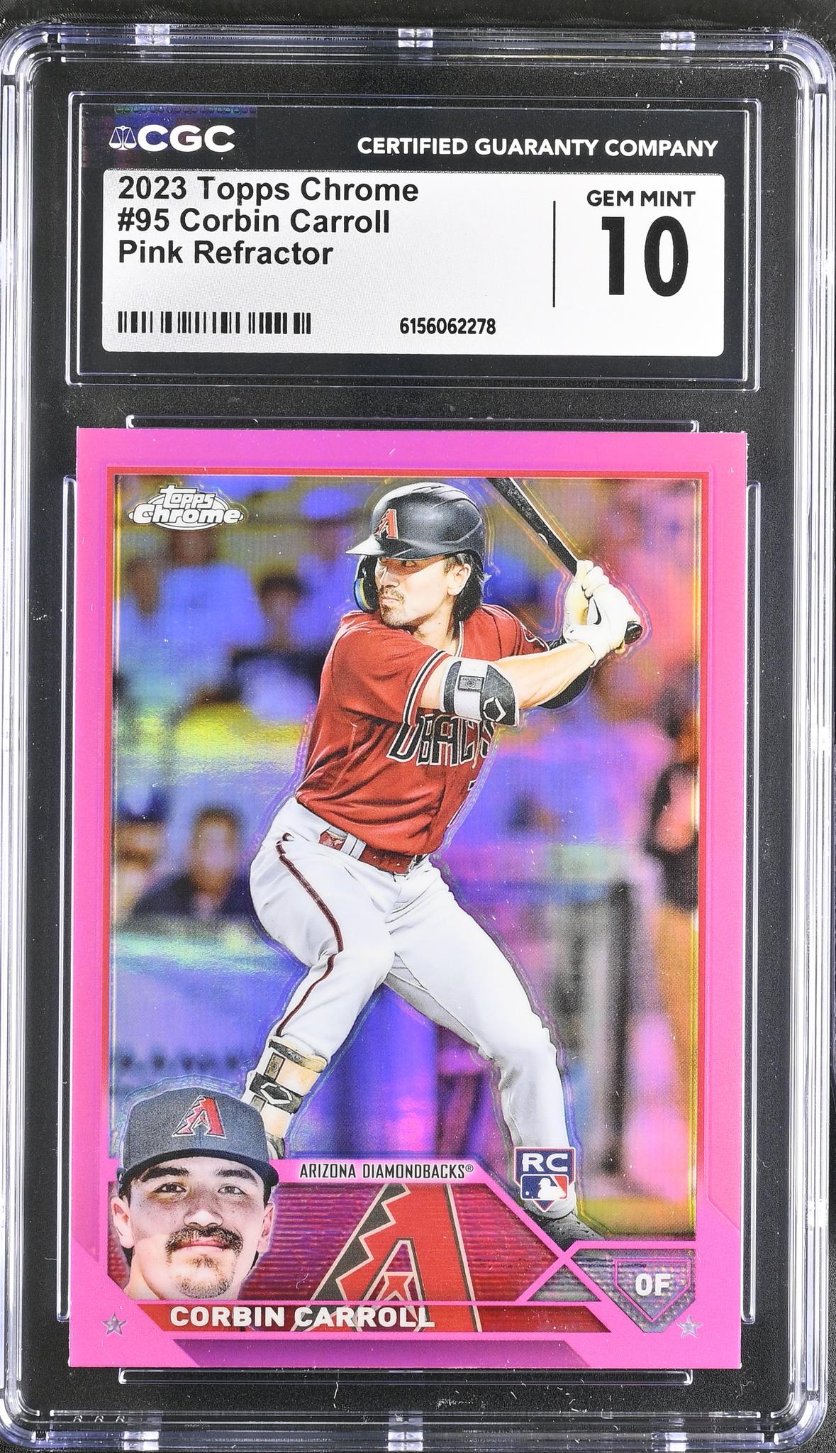 2023 Topps Chrome #95 Corbin Carroll Pink Refractor CGC 10