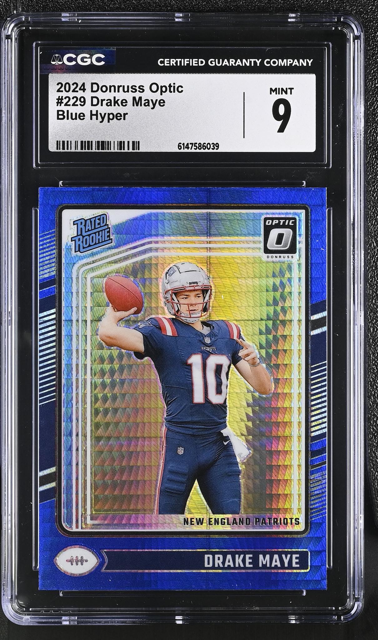 2024 Donruss Optic #229 Drake Maye Rated Rookie CGC 9