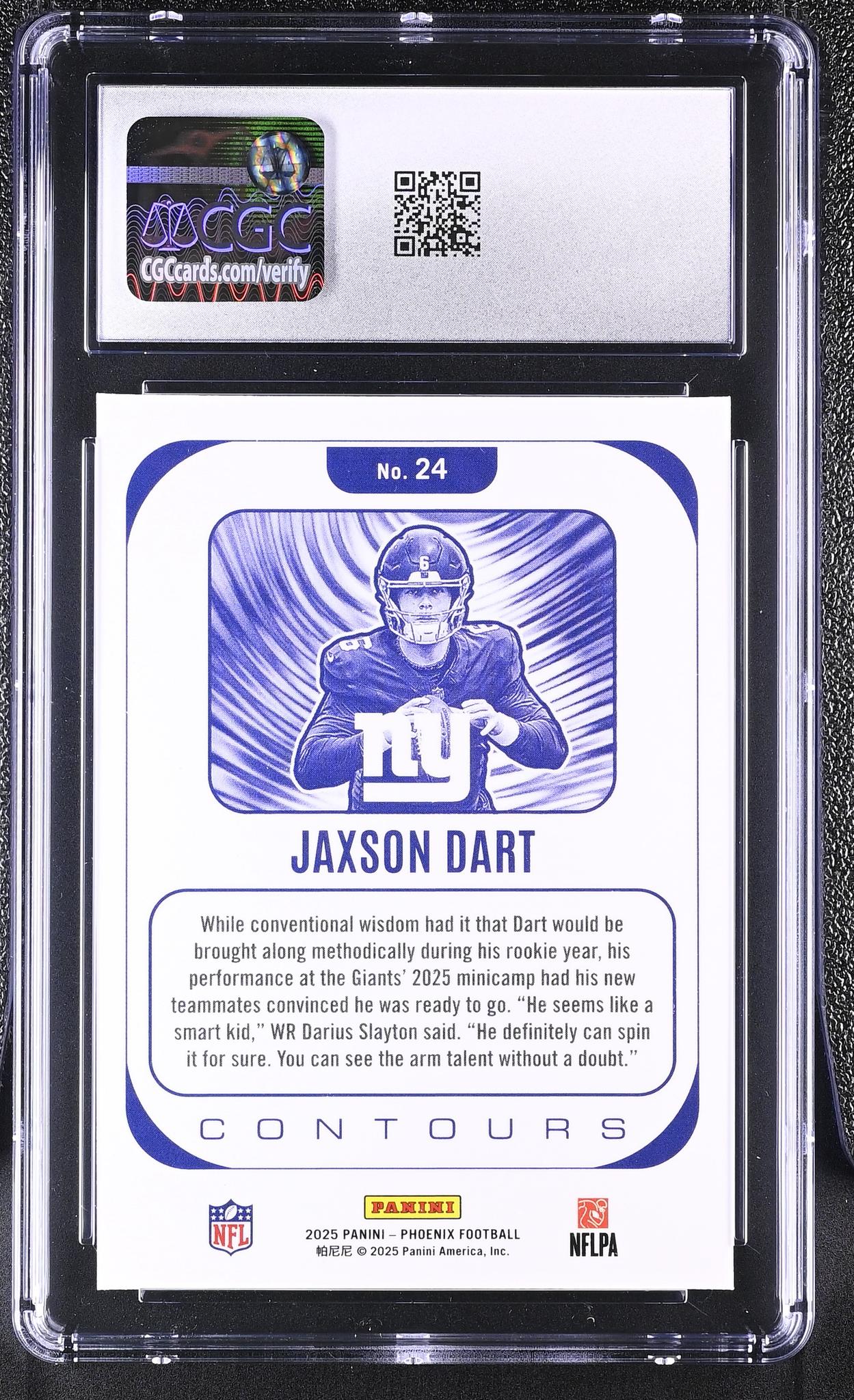 2025 Phoenix #24 Jaxson Dart Contours CGC 10
