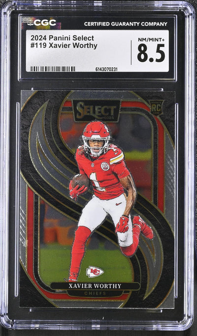 2024 Panini Select Xavier Worthy #119 Premier Level CGC 8.5