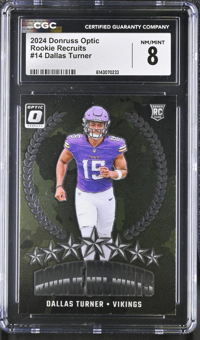 2024 Donruss Optic Rookie Recruits Dallas Turner #14 CGC 8