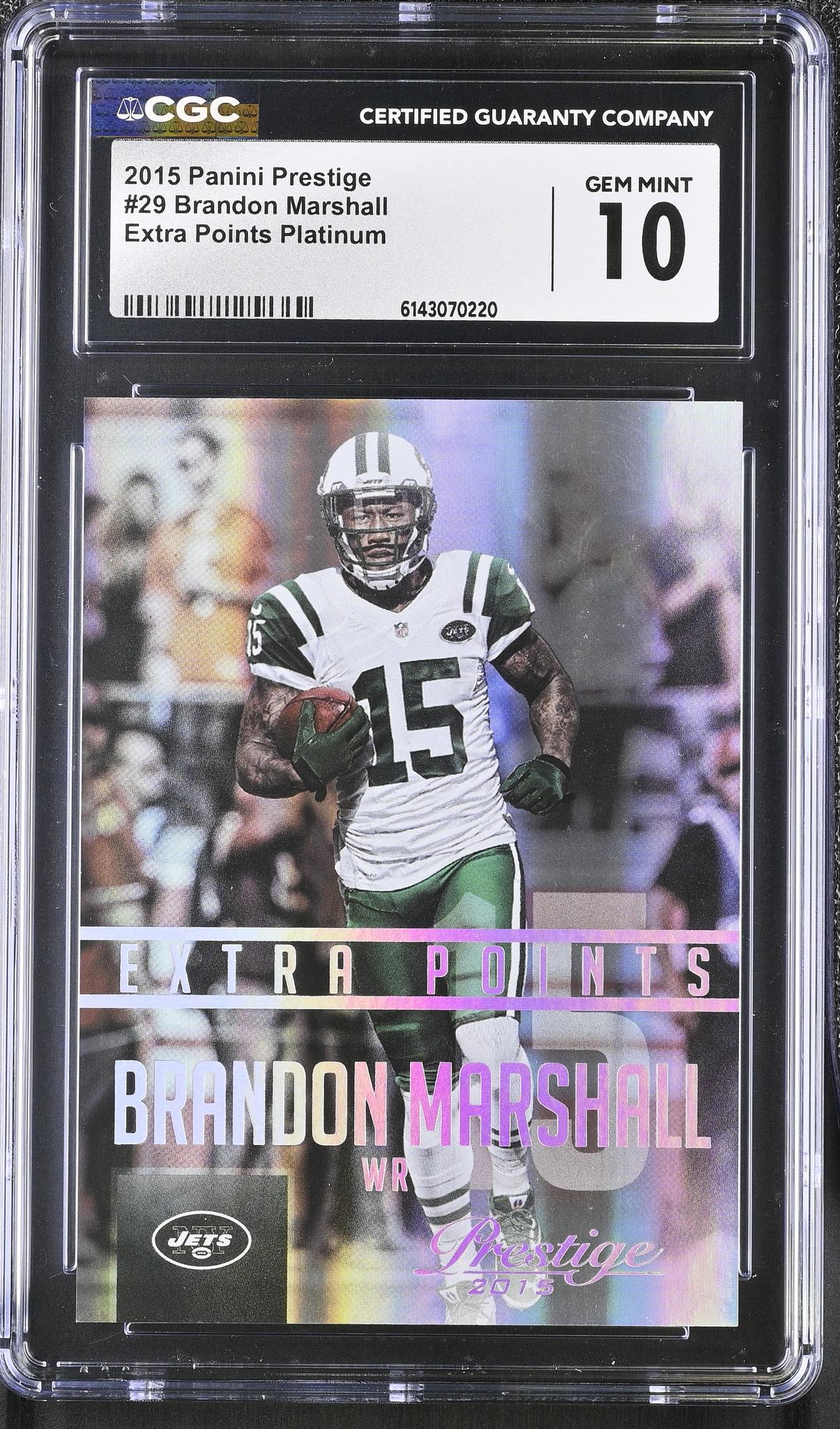 2015 Prestige #29 Brandon Marshall Extra Points Platinum /25 CGC 10