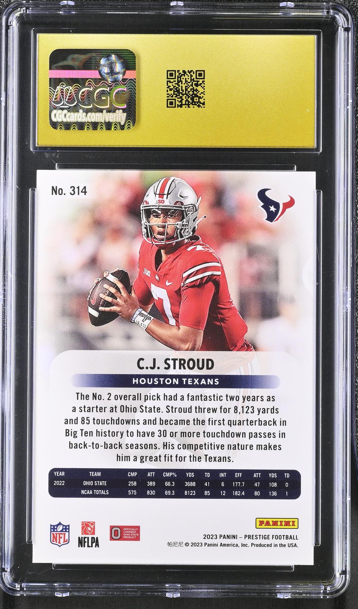 2023 Prestige #314 C.J. Stroud CGC 10
