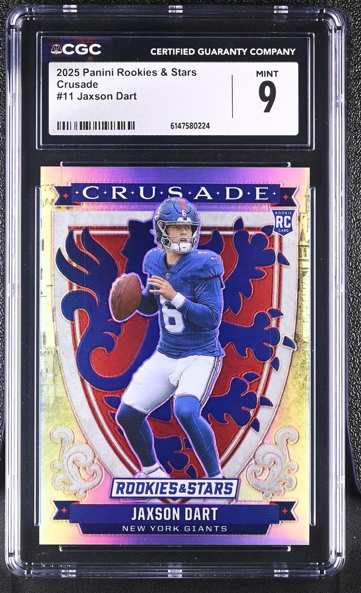 2025 Prizm #11 Jaxson Dart Crusade CGC 9