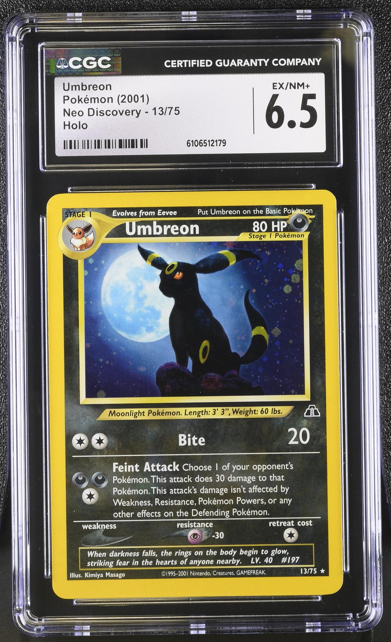 2001 Pokemon #13/75 Umbreon Neo Discovery CGC 6.5