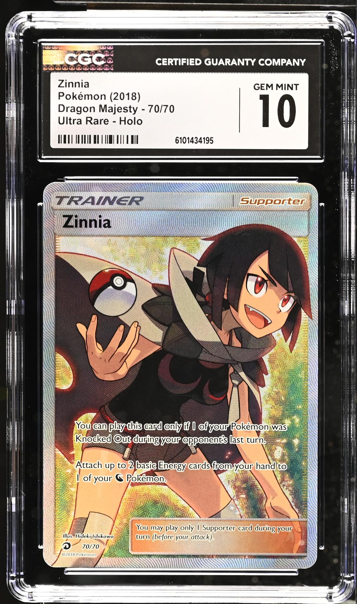 2018 Dragon Majesty #70/70 Zinnia CGC 10