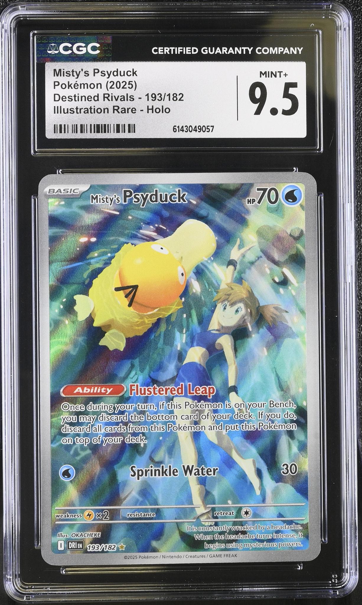 2025 Pokemon #193/182 Misty's Psyduck Destined Rivals CGC 9.5